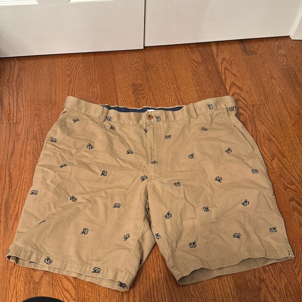 Izod Saltwater Khaki Blue Crab Shorts size 46